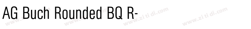 AG Buch Rounded BQ R字体转换